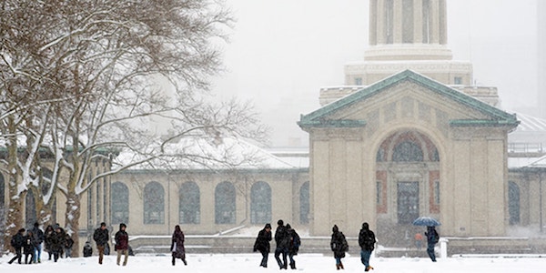 Campus in winter. 