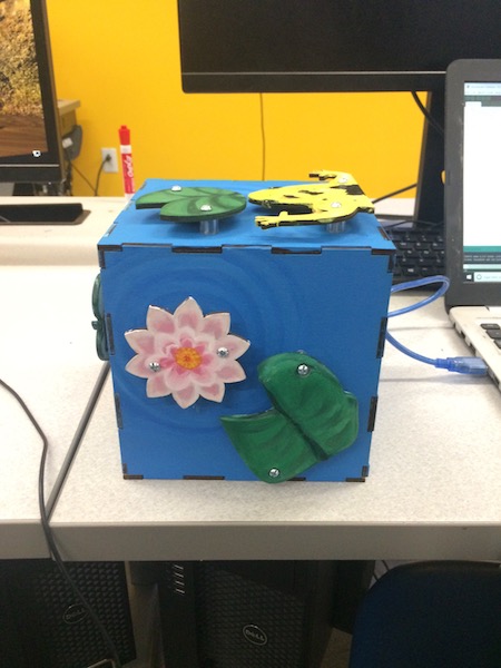 A pond-themed xylophone box