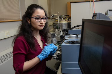 Purva Joshi in the lab