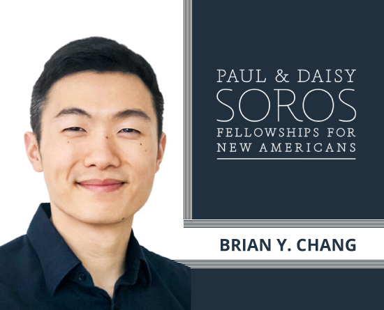 Congratulatory graphic of Brian Chang